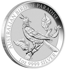 1 $ Dollar Birds of Paradise Manucodia Paradieskrähe Australien 1 oz Silber 2019