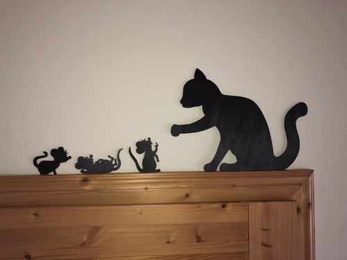 Katze maus kantenhocker - katze,