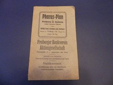 Freiberg i. Sachsen, ca. 1918, Stadtplan, Pharus -Plan mit Führer + 2. Karte