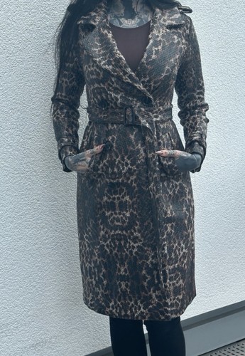 Leopard belted coat - na-kd,
