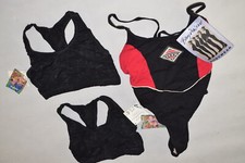 2x Sport BH Bra 1 Bikini Bade Top Bathing Top Vintage Carite Barry Shaikov S NEU