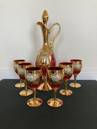 Vintage murano stil glas - stil, set