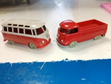 Wiking 1:87 VW Samba Bus T1 rot/weiß GRAUE RÄDER Pritschenwagen rot GRAUE RÄDER