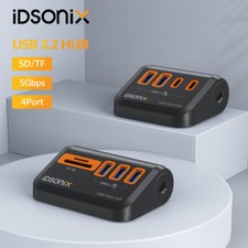 IDsonix USB 3.0 HUB Verteiler Splitter Adapter Super Speed Datenhub 4Port TF/SD