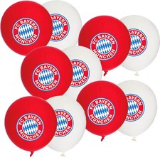 FC Bayern München Luftballons 10er-Set Logo Mia san mia rot weiß FCB Fanartikel