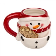 Weihnachts-Schneemann-Tasse mit Keksfach
