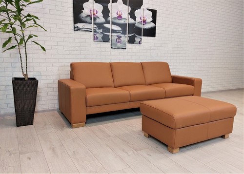 Echtleder sofa hocker - echtleder,