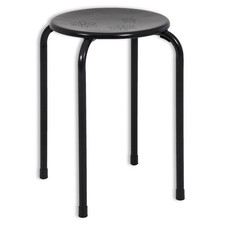Hocker - schwarz - Metall - Ø