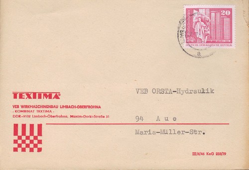 Limbach oberfrohna envelope - limbach-oberfrohna,,
