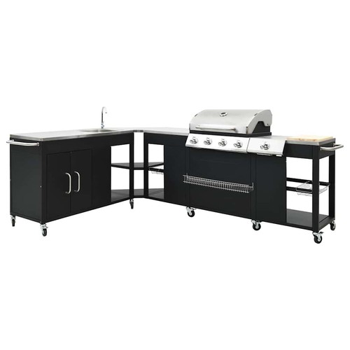 Gasgrill set hoek at - hoek, de