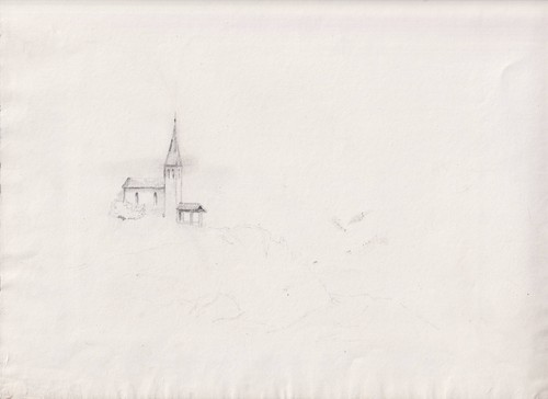 Kirche church eglise - , zeichnung