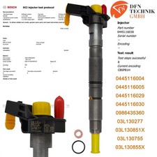 Austausch Injektor 0445116030 03L130277 Audi VW Seat Skoda 2,0 TDI Garantie