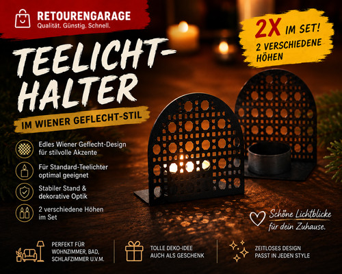 Tchibo teelichthalter 2er set - teelichthalter,
