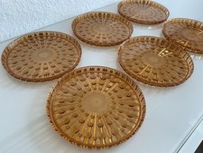 Sonja DDR 6x Kuchenteller Modell:  ERIKA ! Plastik braun ca. 16 cm/ 1970 er Kult