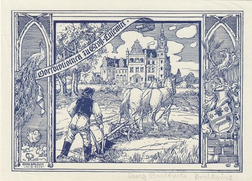 Exlibris bookplate klischee - bookplate,