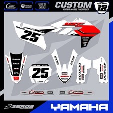YAMAHA MOTOCROSS GRAFIK CUSTOM MX GRAFIK AUFKLEBER KIT YZ YZF 70. ERGÄNZUNG WEISS