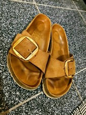 Birkenstock Madrid Big Buckle Cognac Oiled Leather Nubukleder Leder Sandalen 39