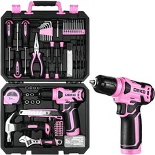 126tlg Werkzeugkoffer Rosa