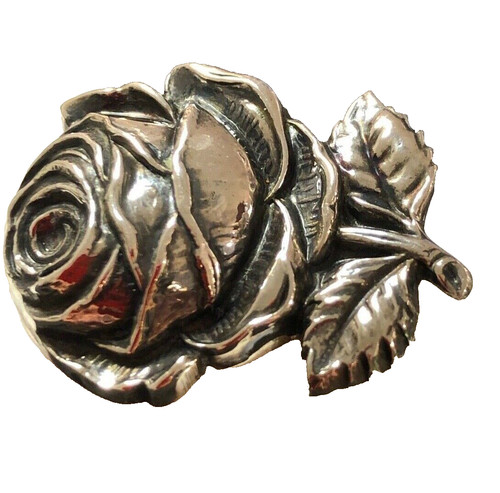 Antike silberbrosche rose - antike,