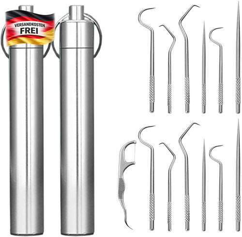 Edelstahl zahnstocher set - set, 13
