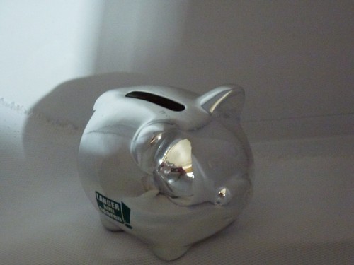 Spardose silber schwein - silber,