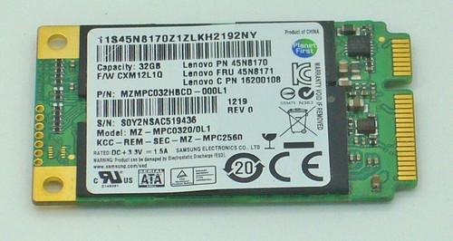 Msata 32gb ssd lenovo thinkpad - ssd,