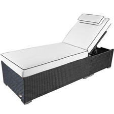 Sonnenliege Gartenliege Liege Liegestuhl Relaxliege Polyrattan Rattan Balkon