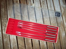 6 Fondue Gabeln - Edelstahl / Kunststoff - 6 versch. Farben