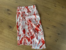 ESSENTIEL Antwerp Rock 100% Seide rot weiß Wickelrock neu 38