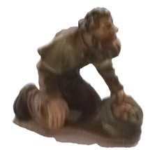Krippenfigur kniender hirte - krippenfigur,