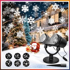 LED Schneeflocken Projektor mit Timer – Weihnachtsdeko für draußen
