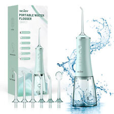 SEJOY Munddusche Kabellos Zahnreiniger Water Flosser Zahndusche 4 Modi 6 Düsen