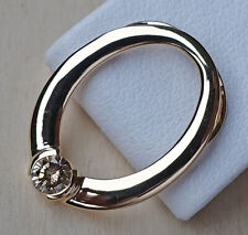 0.25 Ct Champagner Brillant Anhänger in aus 375 9kt Gold mit Diamant NEU ♦️ 8811