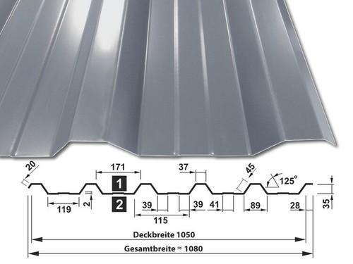 Trapezblech dachplatten 35dr - trapezblech, t-35dr