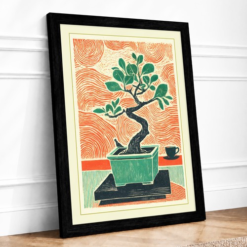 Bonsai und wellen japandi - wellen,