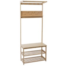 B-Ware Bambus Standgarderobe MCW-N82, Kleiderhaken FSC® 170x70x31cm