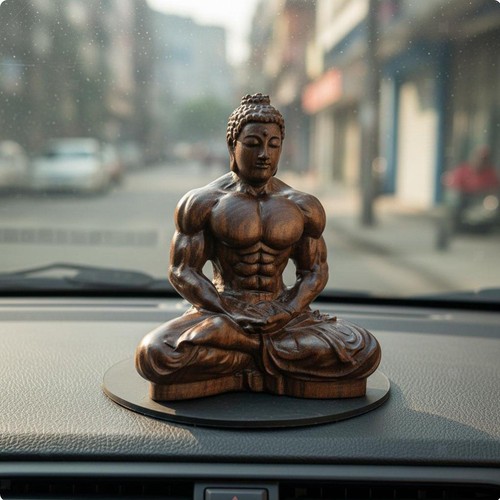 Buddha statue aus ebenholz - statue,