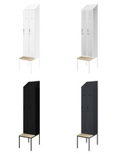 Spind Umkleidespind Umkleideschrank Spindschrank Schließfachschrank mit Bank