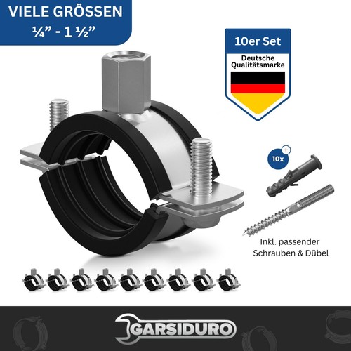 10er set profi rohrschellen - 10er, |