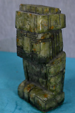 HANDGESCHNITZTE EDELSTEIN FIGUR - JADE ?? - DARSTELLUNG EINER GOTTHEIT