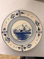 Deko-Teller blau-weiß mit