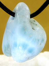 LARIMAR    Trommelstein   Anhänger  TROMMELSTEIN   GEBOHRT   Nr.71