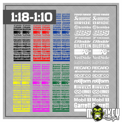 Sponsoren sticker set - set, 1:18
