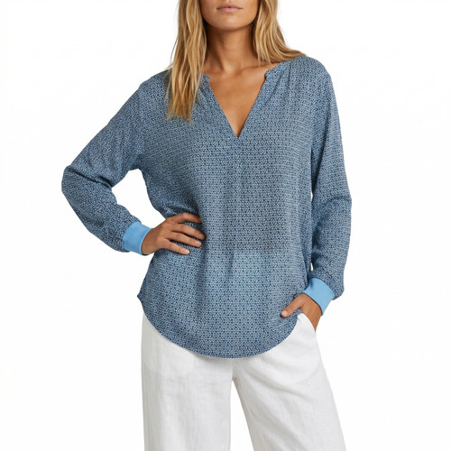 Aniston damen bluse shirt blau - damen,