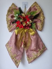  Türkranz  Schleife Weihnachten Weihnachtskranz Adventskranz Deko für Tür