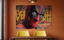 Deadpool Leinwand Bild Superhelden Wandbild Kunstdruck Avengers Pop Art 