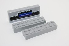 Lego (c) 2x 2x8 - Basic Stein - hellgrau - Grundbausteine - 3007 -  light bluish