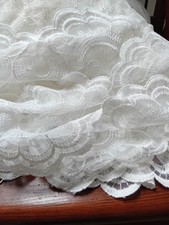 Alte Tüll Gardine Kurbelstickerei Tüllspitze Gardinenhalter Shabby Frankreich