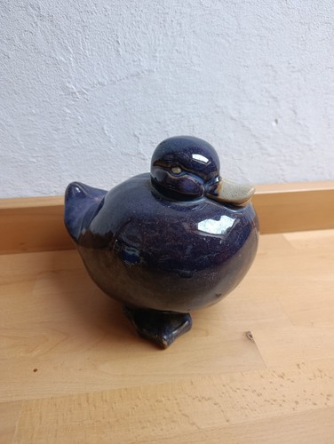 Deko figur ente dunkelblau - deko,