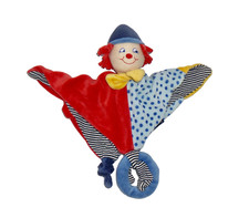 * Sterntaler rot blau gelb Harlekin Clown Schmusetuch Schnuffeltuch Kuscheltuch